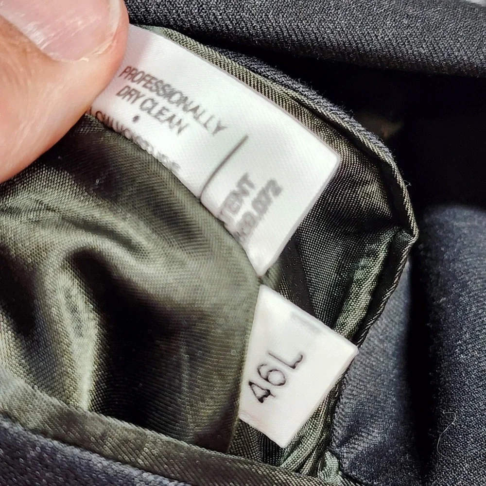 Hart Schaffner Marx Blazer Mens 46L Gray Wool Two Button USA‎ Union Made